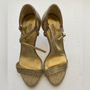 Michael Kors Gold Glitter Women's Heels